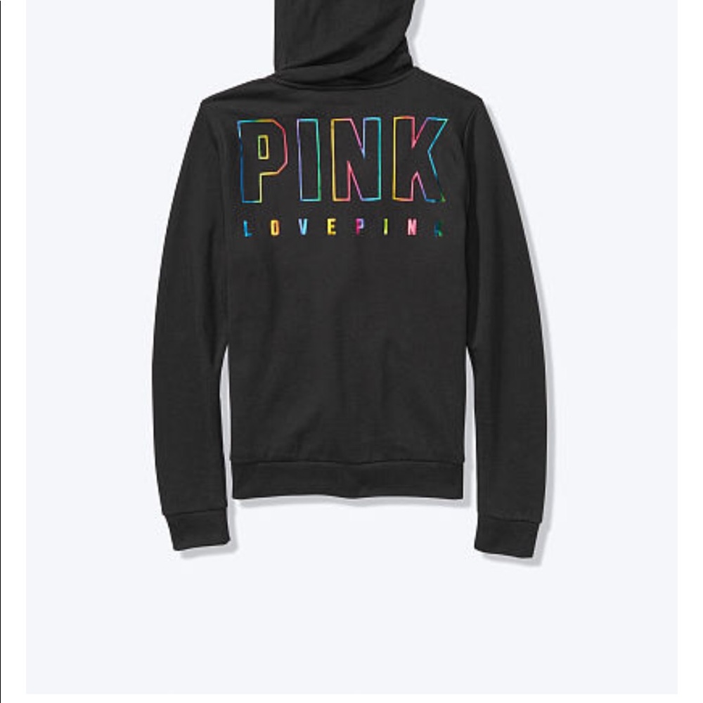 Victoria secret pink rainbow foil hoodie 🌈🌈
